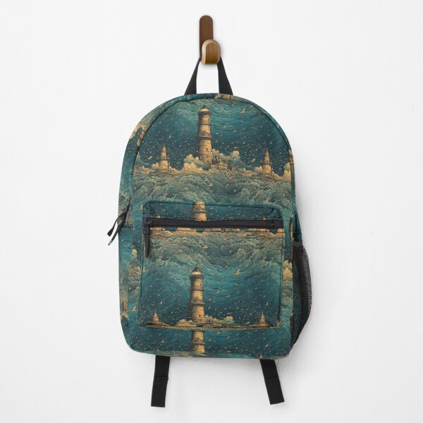 Item preview, A tiling lighthouse pattern in the style of sam spratt designed and sold by paulstamp.