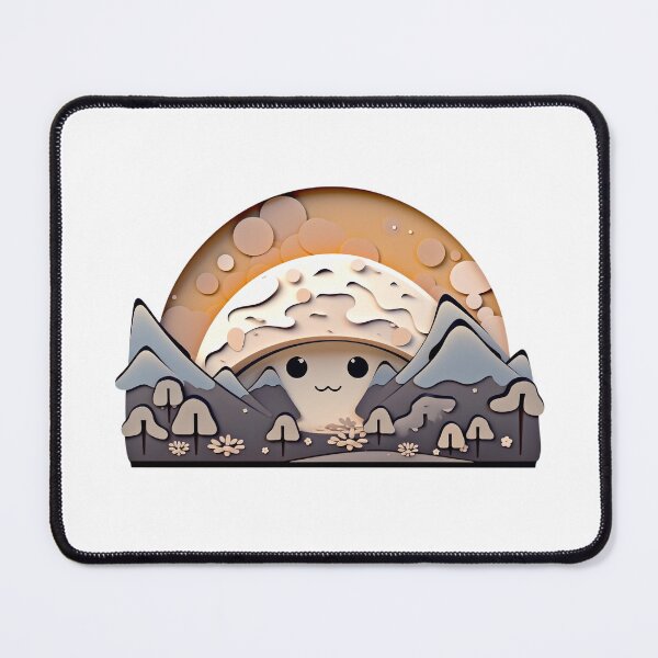 Item preview, Mushroom Mountain Forest Papercraft Sunset Scene  designed and sold by TVBArchive.