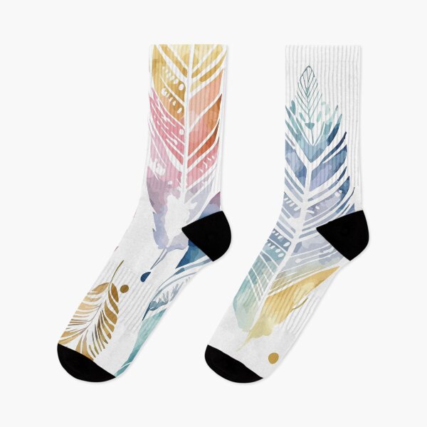 Item preview, A Delicate Pastel Feathers Watercolor - Boho Chic Patterns designed and sold by GVRDesign.