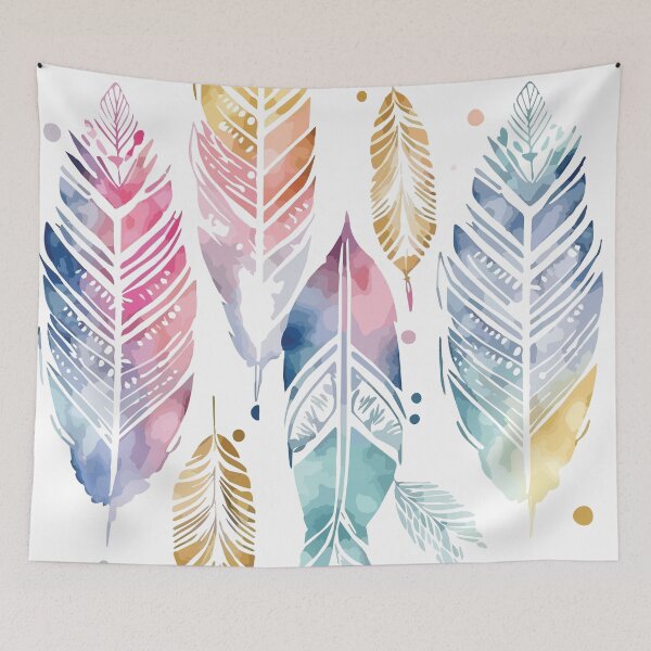 Item preview, A Delicate Pastel Feathers Watercolor - Boho Chic Patterns designed and sold by GVRDesign.