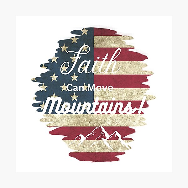 Item preview, Faith can move mountains quote- Faith quote- Christen quote  designed and sold by Janetlousart.