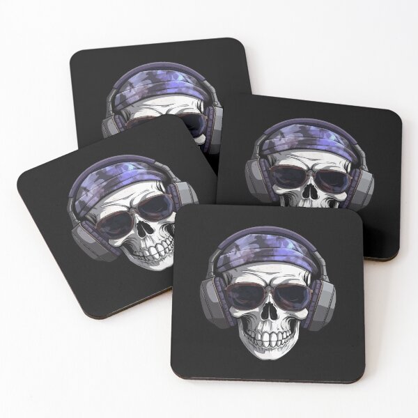 Item preview, skull with headphones designed and sold by Wolka.