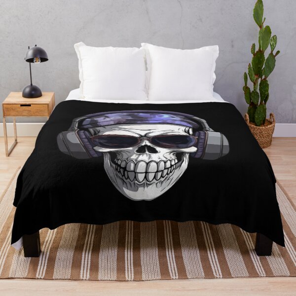 Item preview, skull with headphones designed and sold by Wolka.