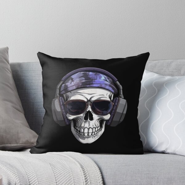 Item preview, skull with headphones designed and sold by Wolka.