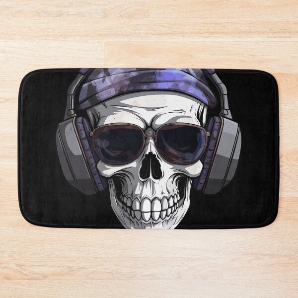 Item preview, skull with headphones designed and sold by Wolka.