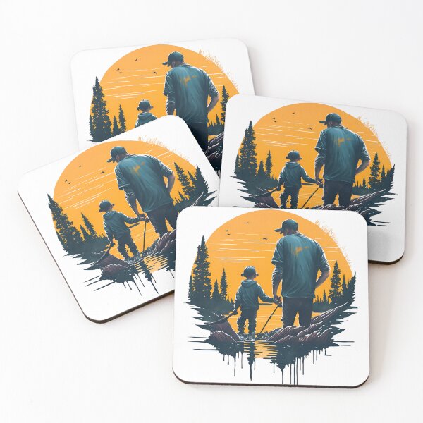 Item preview, Dad And Son Fishing  designed and sold by ArtsyWishesShop.