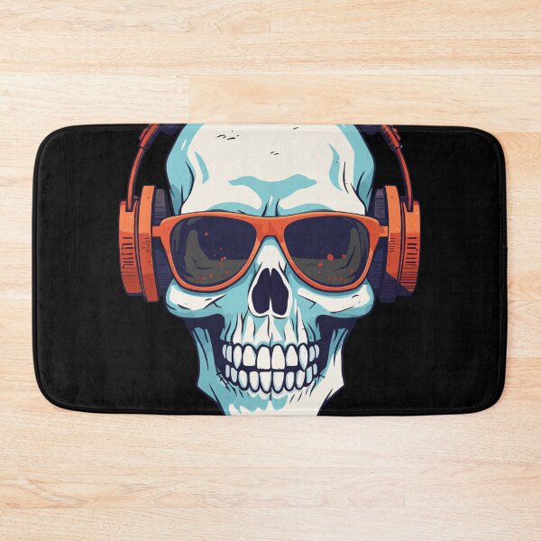 Item preview, skull with headphones designed and sold by Wolka.