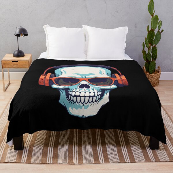 Item preview, skull with headphones designed and sold by Wolka.