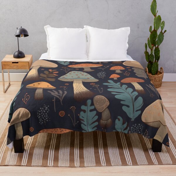 Item preview, Mushrooms and Leaves Pattern designed and sold by RobinTief.