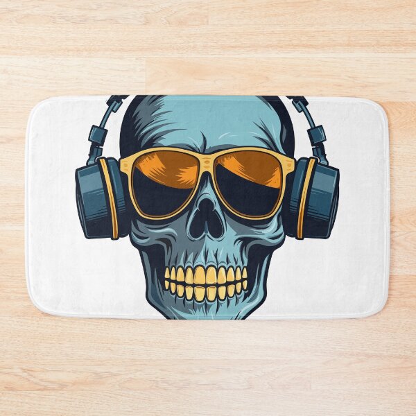 Item preview, skull with headphones designed and sold by Wolka.