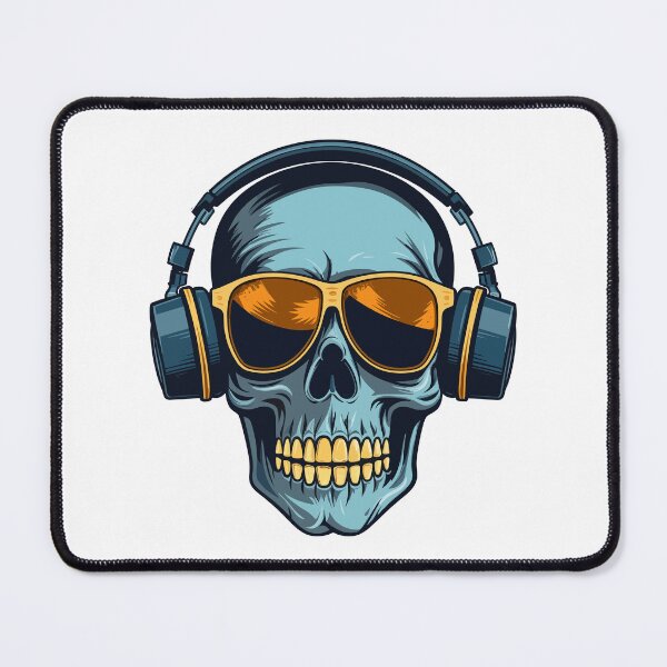 Item preview, skull with headphones designed and sold by Wolka.
