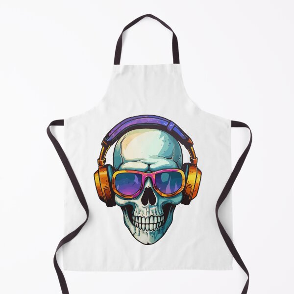 Item preview, skull with headphones designed and sold by Wolka.