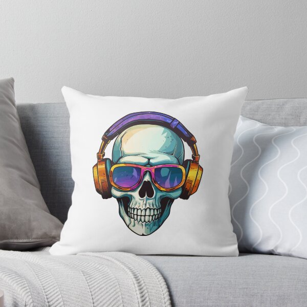 Item preview, skull with headphones designed and sold by Wolka.