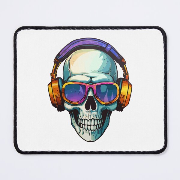 Item preview, skull with headphones designed and sold by Wolka.
