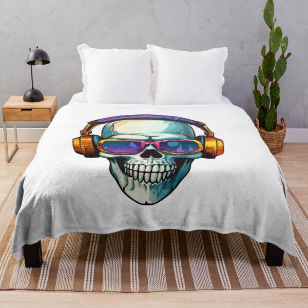 Item preview, skull with headphones designed and sold by Wolka.