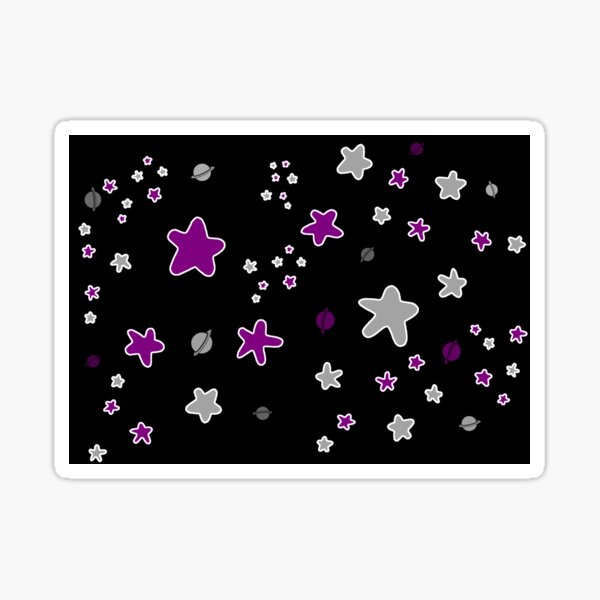 Stars and Planets pattern (asexual) Sticker