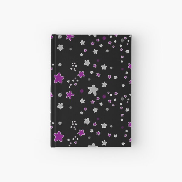 Stars and Planets pattern (asexual) Hardcover Journal