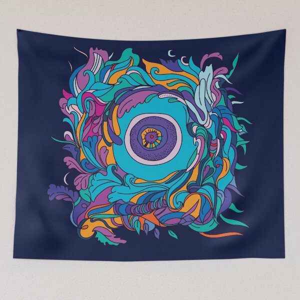 Item preview, Psychedelic evil eye designed and sold by IngaDesign.
