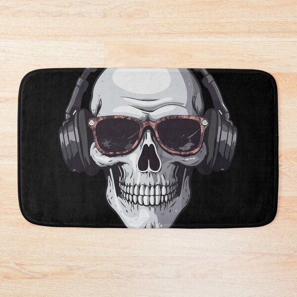 Item preview, skull with headphones designed and sold by Wolka.