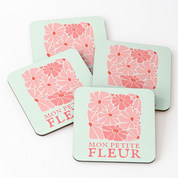 Item preview, Pink Pastel Daisy Pattern My Hippie Soul Little Flower French Quotes designed and sold by Renata Illustrata.