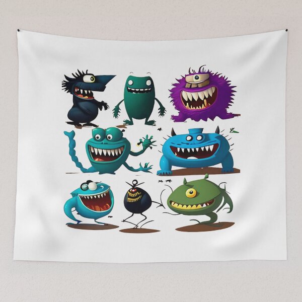 Item preview, Friendly Monsters  designed and sold by Skull Rhiz.