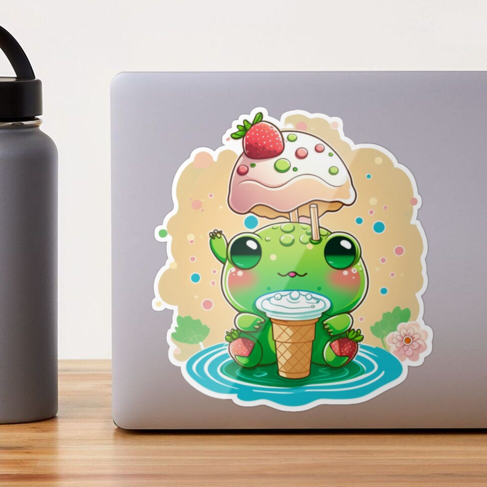 Frog Kawaii Frosted Iced Coffee Cup Funny Cute Frog Lover Gift Tumbler –  Mooi Metal Art