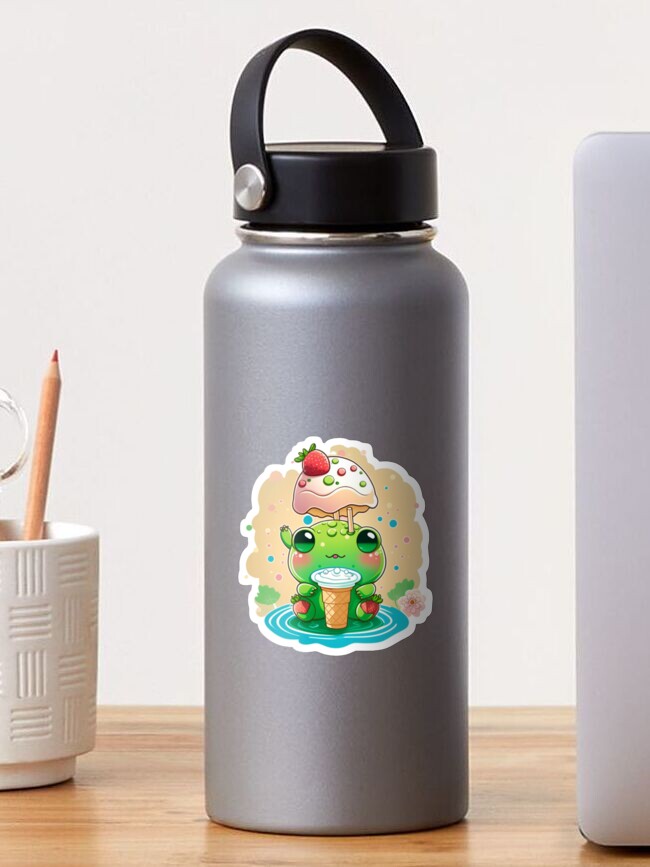 Kawaii Cute Adorable Sweet ice cream Frog Toad Love Art T-shirt Sticker  Gift Gifts T-Shirt sticker | Sticker