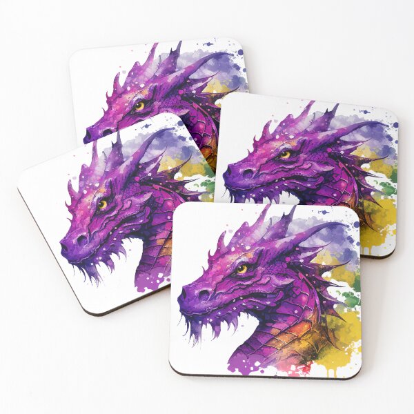 Item preview, Majestic Purple Dragon Watercolor designed and sold by Art-by-Aelia.