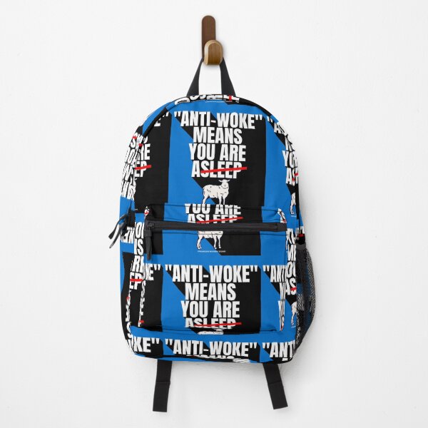 Item preview, PMD00750 Progressive Movement Designs Anti Woke Means definition design shows you are woke and support progressive goals for progressive Democrats Independents and Bernie Sanders supporters designed and sold by ProgressiveLeft.