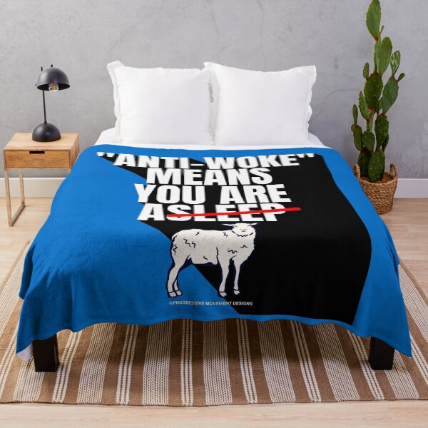 Item preview, PMD00750 Progressive Movement Designs Anti Woke Means definition design shows you are woke and support progressive goals for progressive Democrats Independents and Bernie Sanders supporters designed and sold by ProgressiveLeft.
