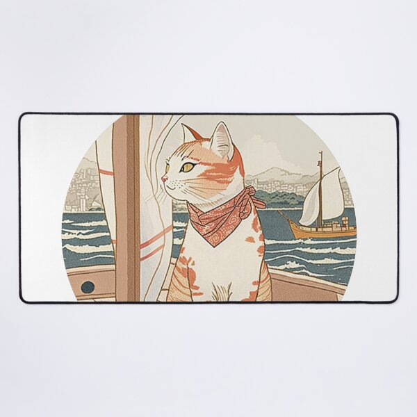 Item preview, Japanese cat & adventurer on the sea designed and sold by Oonyme.