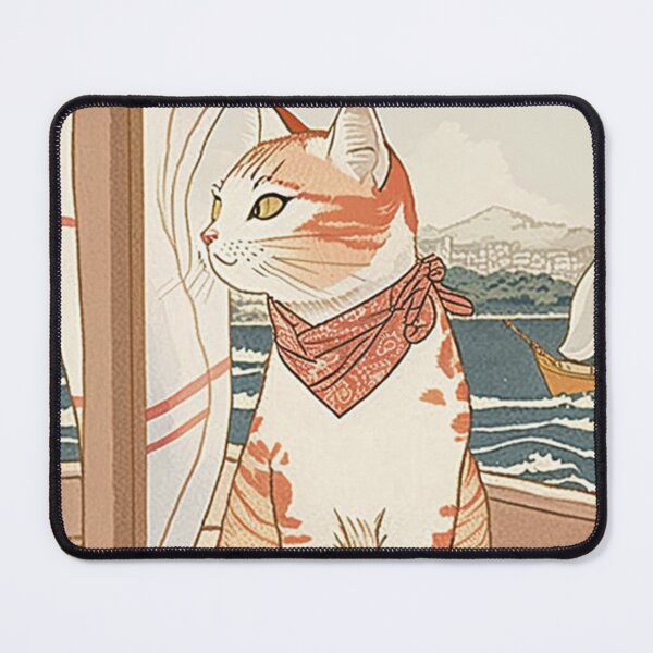 Item preview, Japanese cat & adventurer on the sea designed and sold by Oonyme.