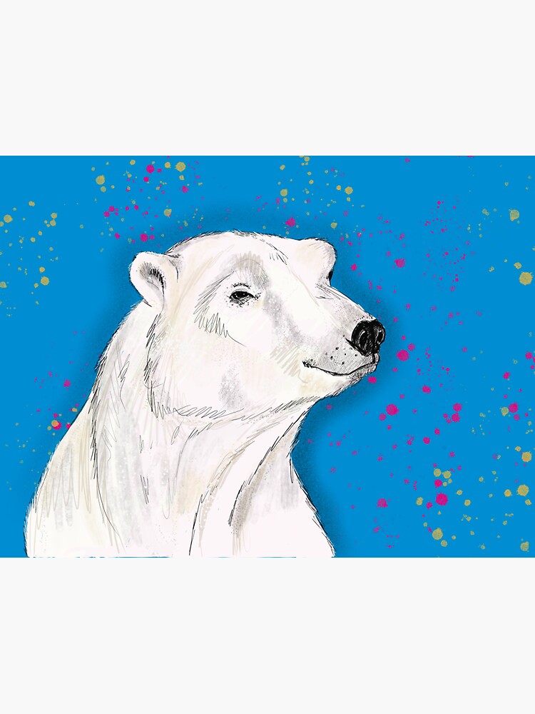 polar bear peeking over ledge Sticker for Sale by helenviec