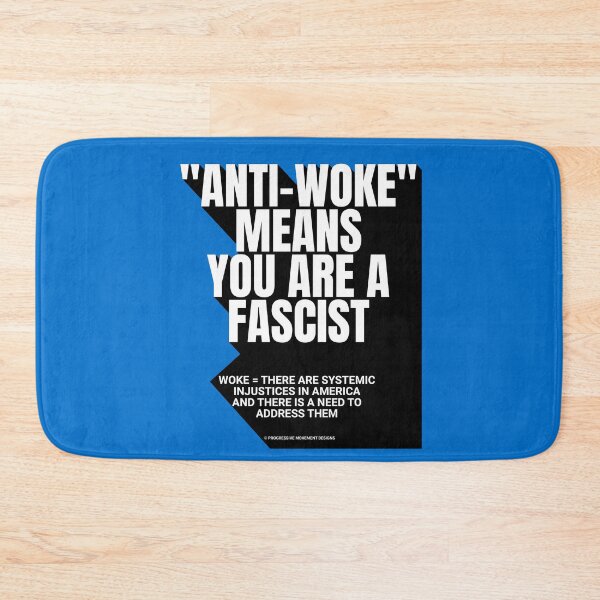 Item preview, PMD00754 Progressive Movement Designs Anti Woke Means definition design shows you are woke and support progressive goals for progressive Democrats Independents and Bernie Sanders supporters designed and sold by ProgressiveLeft.