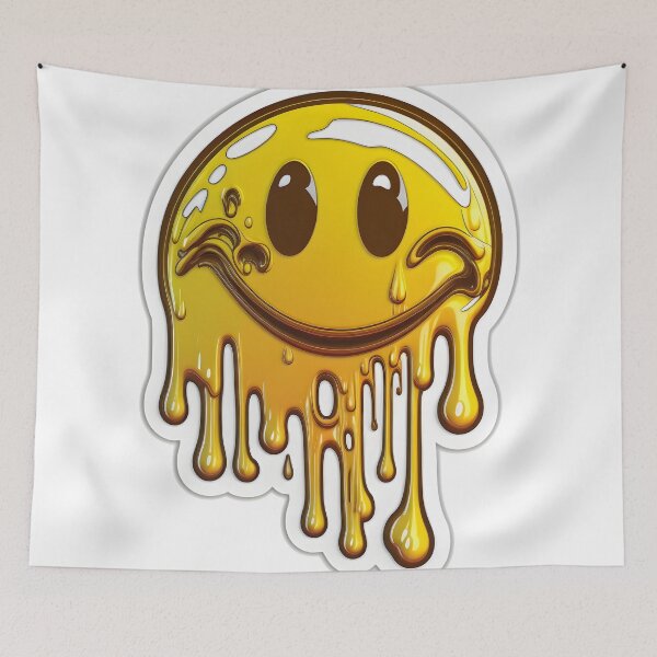 Item preview, Trippy Acid House Sticker Melting Smiley Face designed and sold by StickeryPickery.