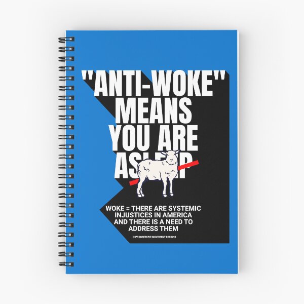 Aperçu de l'œuvre PMD00755 Le mouvement progressiste conçoit la définition de « Anti Woke Means » qui montre que vous êtes éveillé et que vous soutenez les objectifs progressistes des démocrates progressistes, des indépendants et des partisans de Bernie Sanders créée et vendue par ProgressiveLeft.