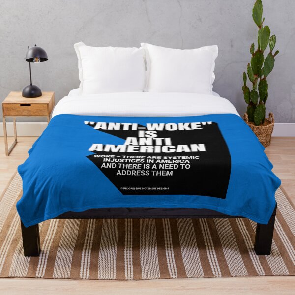 Item preview, PMD00756 Progressive Movement Designs Anti Woke Means definition design shows you are woke and support progressive goals for progressive Democrats Independents and Bernie Sanders supporters designed and sold by ProgressiveLeft.