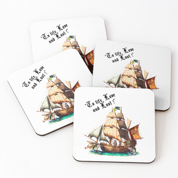 Item preview, Watercolor Pirate Ship Art Prints designed and sold by joseech.