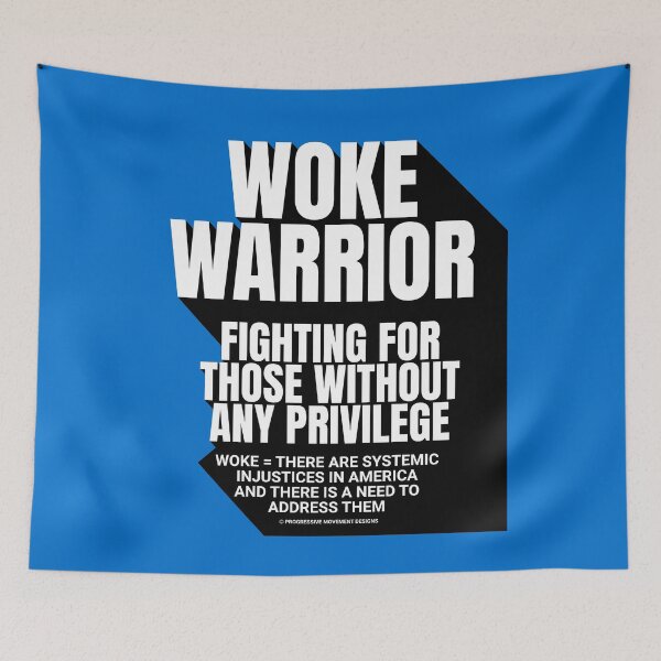Item preview, PMD00758 Progressive Movement Designs Woke Warrior definition design shows you are woke and support progressive goals for progressive Democrats Independents and Bernie Sanders supporters designed and sold by ProgressiveLeft.