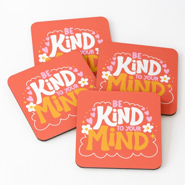 Item preview, Be Kind to your Mind lettering typography quote  designed and sold by happyzo.