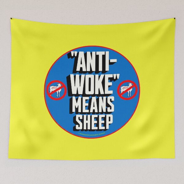 Item preview, PMD00760 Progressive Movement Designs Anti Woke Means definition design shows you are woke and support progressive policy goals for progressive Democrats Independents and Bernie Sanders supporters designed and sold by ProgressiveLeft.