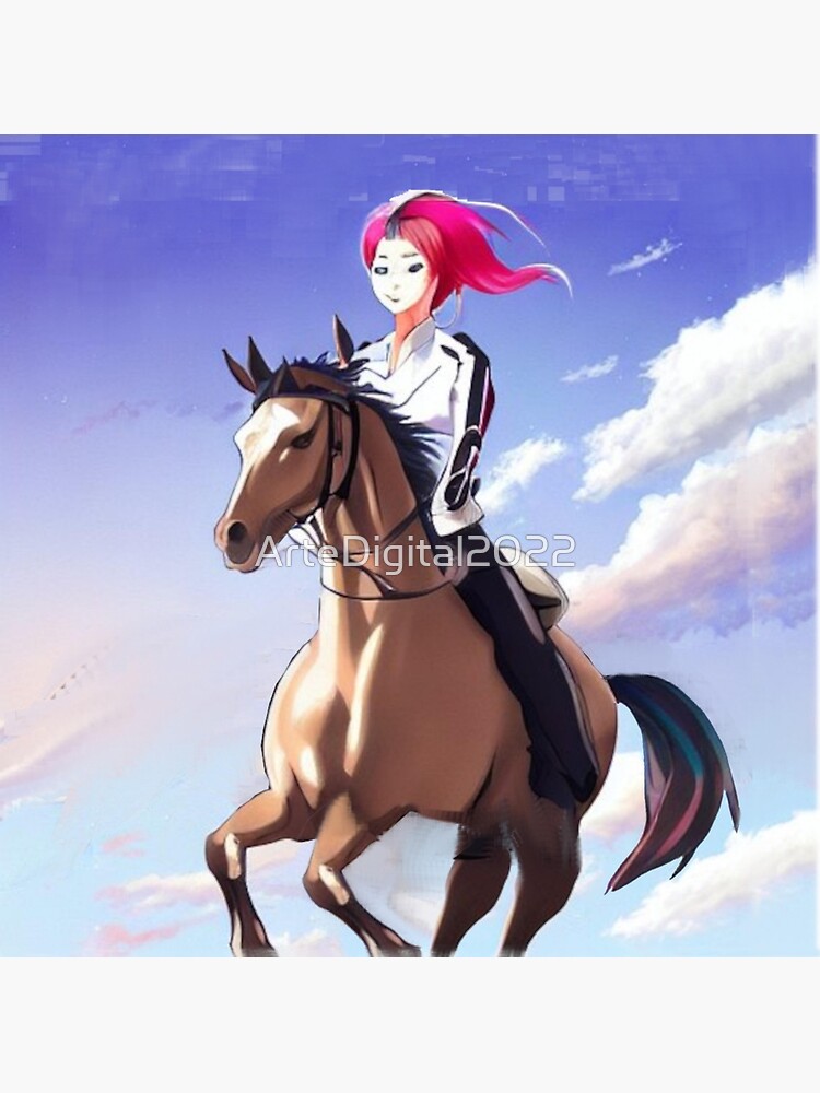 Anime girl, pretty, girl, anime, anime girls, black horse, horse riding,  horse, HD wallpaper | Peakpx