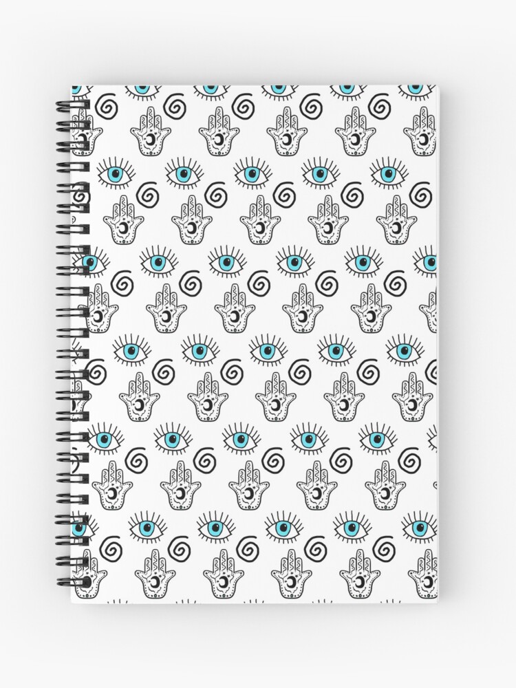Cahier A Spirale Mauvais Oeil Hamsa Imprimer Symboles De Protection Par Ckastellanos Redbubble