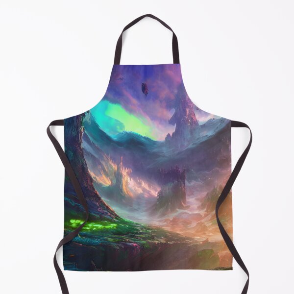 Aperçu de l'œuvre Abstract Fantasy Landscape Digital Painting Colorful créée et vendue par VersoShopping.