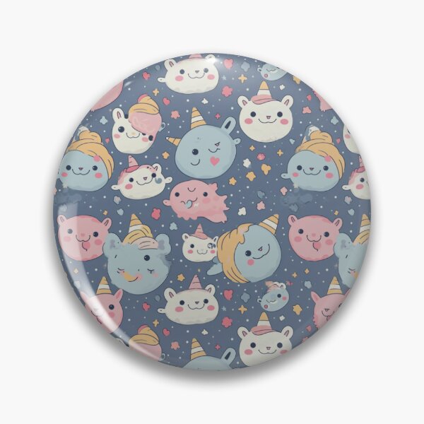 Aperçu de l'œuvre Kawaii Unicorn - Cute Unicorn Pattern créée et vendue par Reimagining Images.