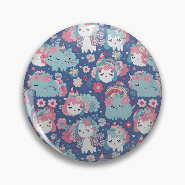 Aperçu de l'œuvre Kawaii Unicorn - Cute Unicorn Pattern créée et vendue par Reimagining Images.