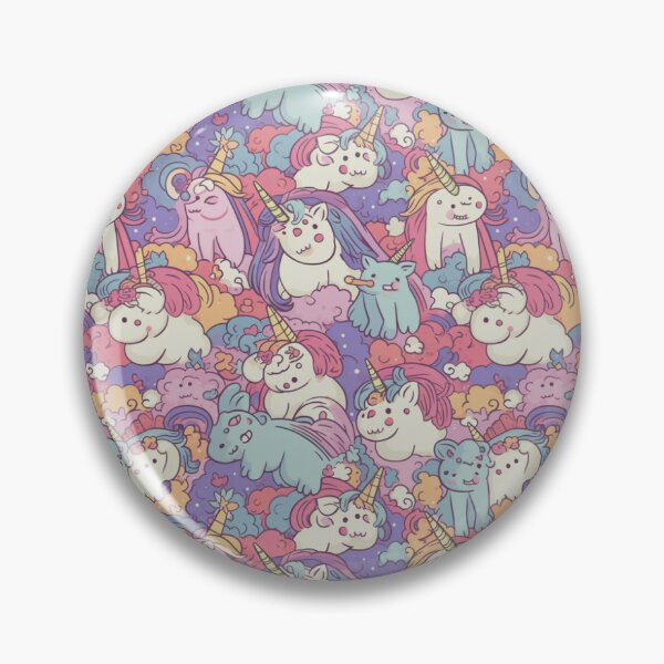 Aperçu de l'œuvre Kawaii Unicorn - Cute Unicorn Pattern créée et vendue par Reimagining Images.