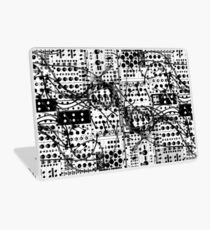 analog synthesizer modular system - black and white illustration Laptop Skin