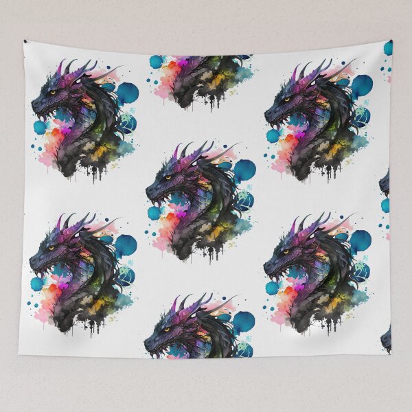 Item preview, Majestic Black Dragon Watercolor designed and sold by Art-by-Aelia.