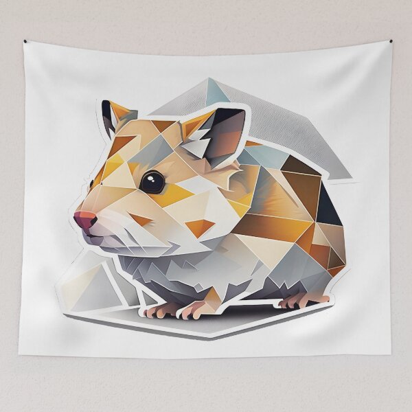 Item preview, An Abstract Geometric Design Of A Cute Hamster designed and sold by StickeryPickery.